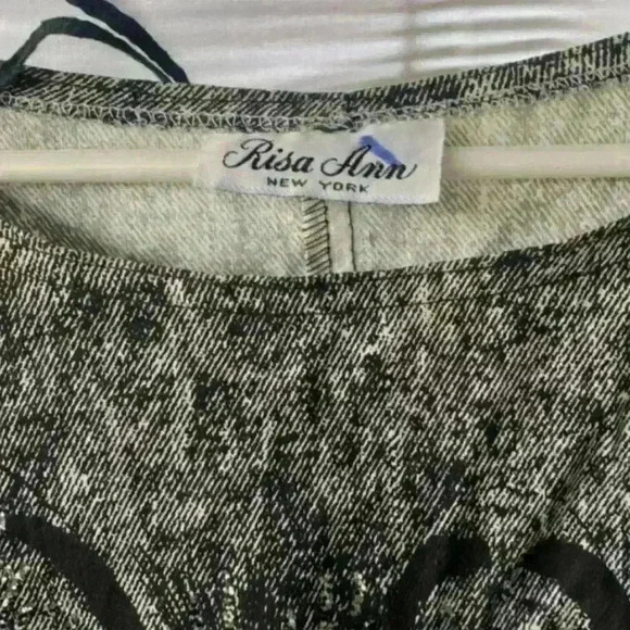 Rare Vintage 80’s Zebra print Glitter top sz xxl - off shoulder- Rosa Ann - Picture 5 of 5